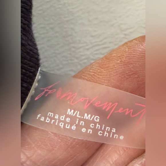 Free People Movement “Go To Sports Bra” In Black Stretchy Ribbed Fabric Size M/L - Picture 9 of 10